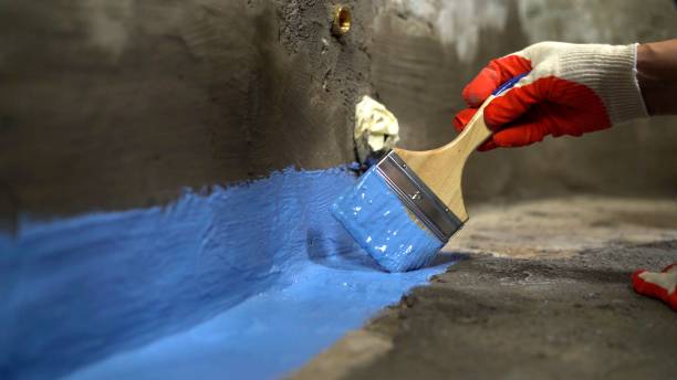 Commercial Exterior Waterproofing project at a Lorton, VA business property by SJ Waterproofing Pros
